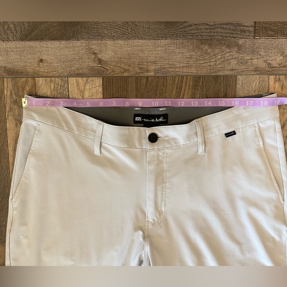 TRAVIS MATTHEWS Pants Light Gray Flat Front Golf Slacks Mens Size 38 x 28 - Picture 8 of 9